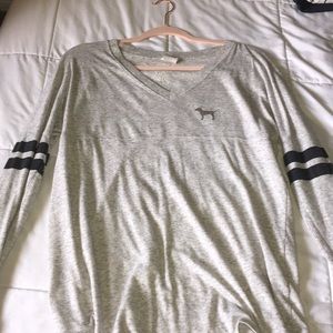 PINK grey long sleeve